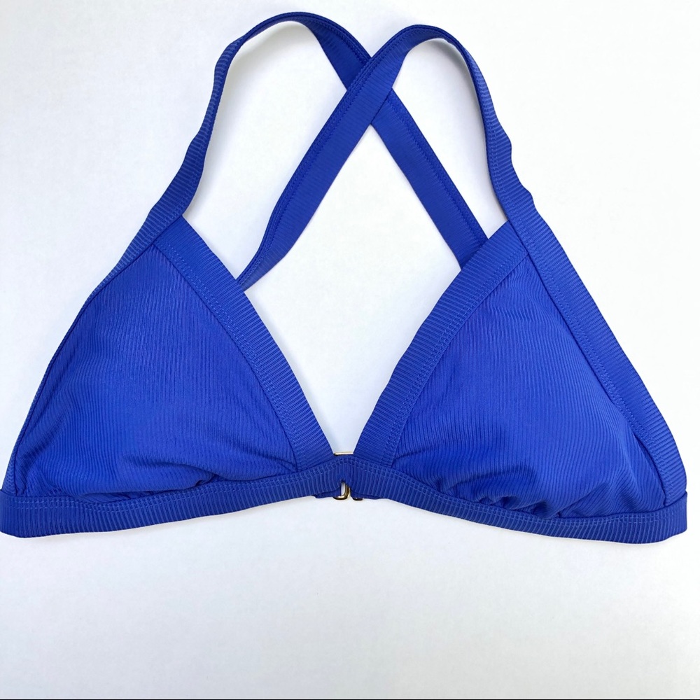 Xhilaration Blue Textured Bikini Top